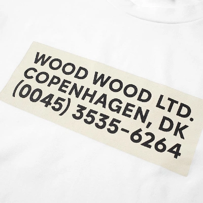 Shop Wood Wood Long Sleeve Anakin Logo Tee In White