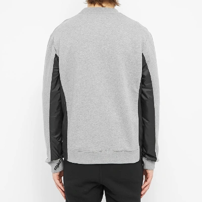 Shop Coach Nylon Pocket Crew Sweat In Grey