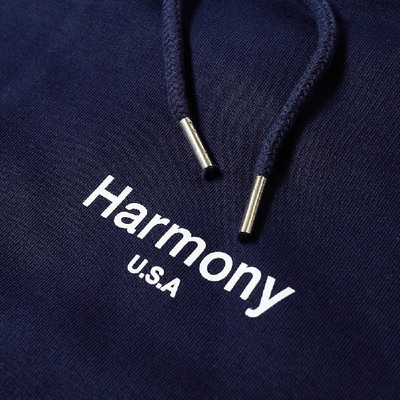 Shop Harmony Sany Logo Popover Hoody In Blue