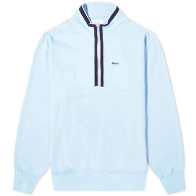 Shop Adsum 1/4 Zip Fleece Jacket In Blue