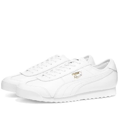 Puma Men's Roma Classic Casual Shoes In White/light Grey | ModeSens