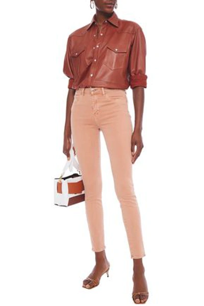 Shop L Agence Marguerite High-rise Skinny Jeans In Pastel Orange