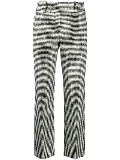 Shop Ermanno Scervino Hounds Tooth Print Trousers In Black