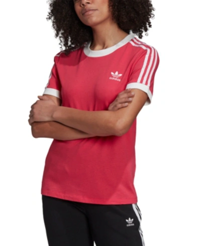 Shop Adidas Originals Women's Adicolor T-shirt In Power Pink/white