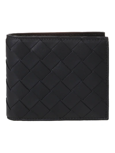 Shop Bottega Veneta Weaved Classic Bifold Wallet In Black