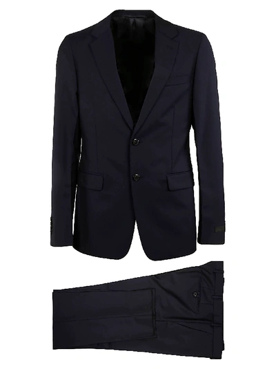Shop Prada Classic Suit In Blue