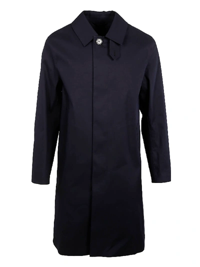 Shop Mackintosh Classic Coat In Navy