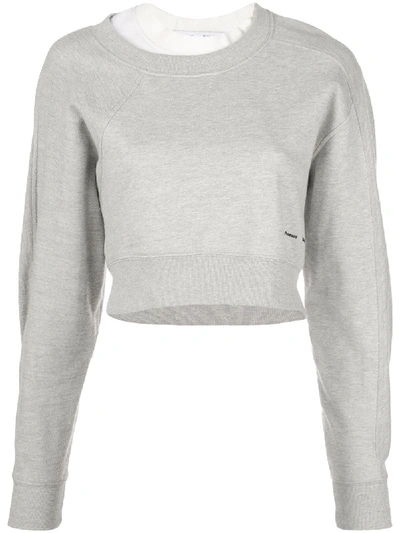 Shop Proenza Schouler White Label Layered Sweatshirt In Grey