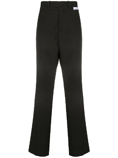 Shop Off-white Straight-leg Tailored Trousers In Black