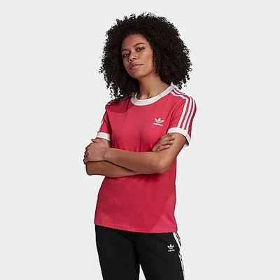 Shop Adidas Originals Adidas Women's Originals 3-stripes T-shirt In Red