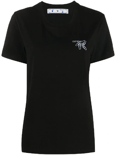 PAPER CLIP ARROWS CASUAL TEE BLACK WHITE