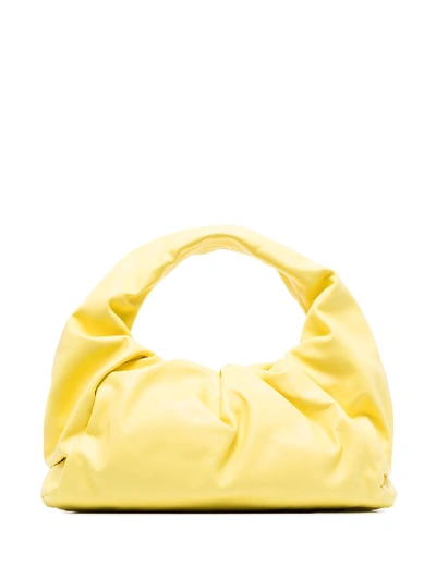Shop Bottega Veneta Small The Shoulder Pouch Leather Bag In Yellow