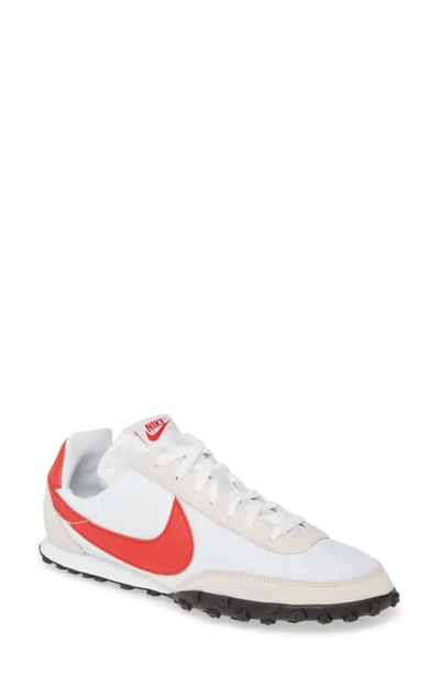 Shop Nike Waffle Racer Sneaker In White/ Red/ Platinum/ White