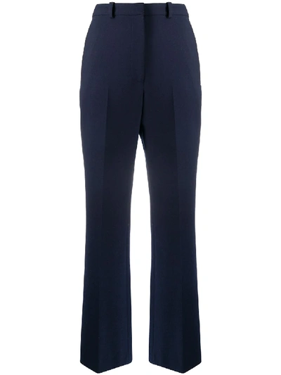 Shop Kenzo Wide-leg Tailored Trousers In Blue