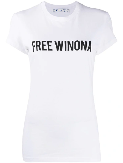 Off-white Free Winona Cotton Jersey T-shirt In White