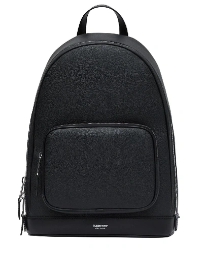 Shop Burberry Grainy Logo Backpack In Black