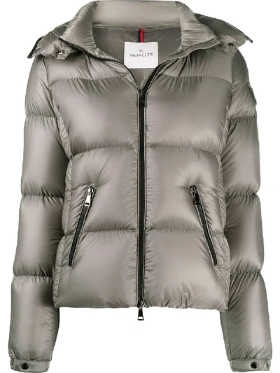 Shop Moncler Padded Jacket In Grey