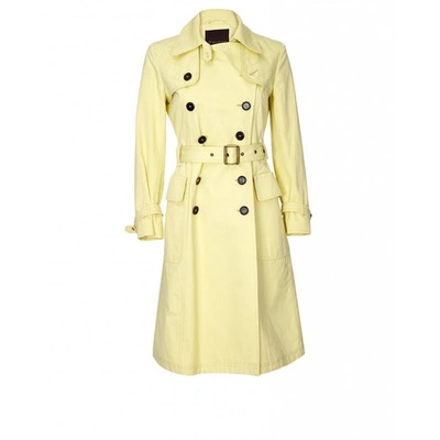 Pre-owned Mulberry Yellow Cotton Coat
