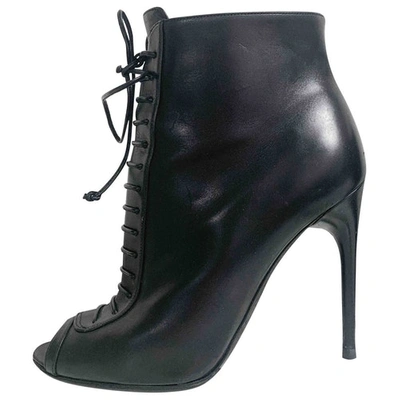 Pre-owned Tom Ford Black Leather Ankle Boots