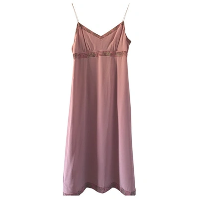 Pre-owned Jcrew Silk Mid-length Dress In Pink