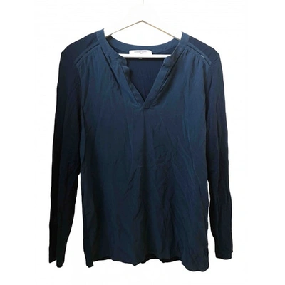 Pre-owned Gerard Darel Navy Silk  Top