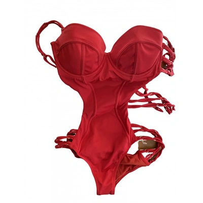 Pre-owned Agent Provocateur Red Lycra Swimwear