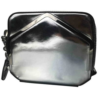 Pre-owned Alexander Wang Leather Clutch Bag In Silver