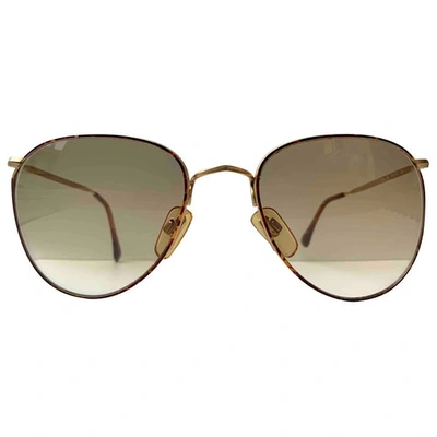 Pre-owned Giorgio Armani Gold Metal Sunglasses