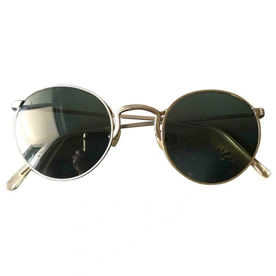 Pre-owned Giorgio Armani Blue Metal Sunglasses