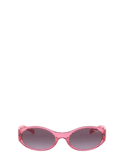 Shop Vogue Eyewear Vogue Vo5315s Transparent Pink Sunglasses In 28048h