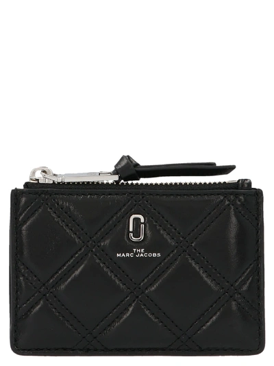 Shop Marc Jacobs The Quilted Softshot Wallet In Black