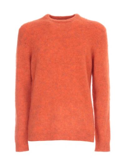 Shop Nuur Acrylic Sweater L/s Crew Neck In Arancione
