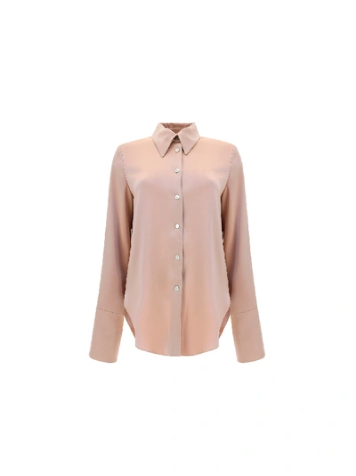 Shop Nanushka Shirt In Himalayan Salt