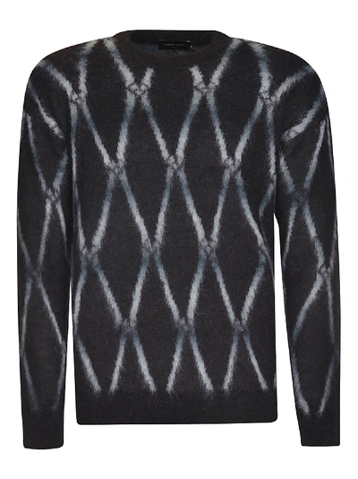 Shop Roberto Collina Patterned Sweater In Black