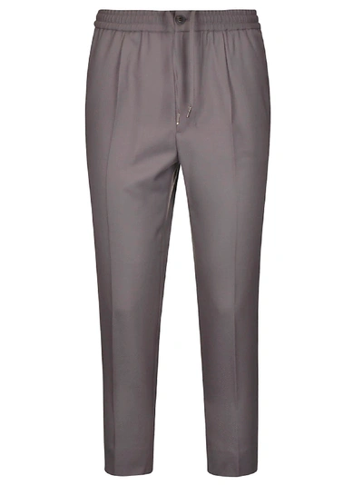 Shop Ami Alexandre Mattiussi Ribbed Crop Trousers In Dark Grey