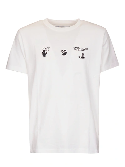 Shop Off-white Big Ow Logo Slim T-shirt In White/black
