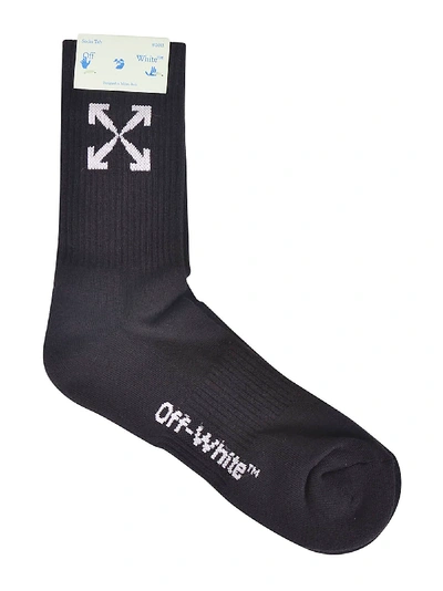 Shop Off-white Diagonal Arrow Socks In Black/white