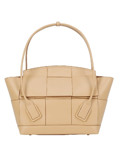 Shop Bottega Veneta The Arco 48 Handbag In Nude /nude Gold