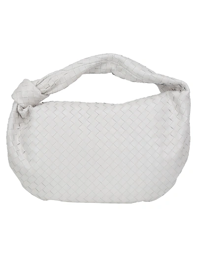 Shop Bottega Veneta Borsa Bv Jodie In White-silver