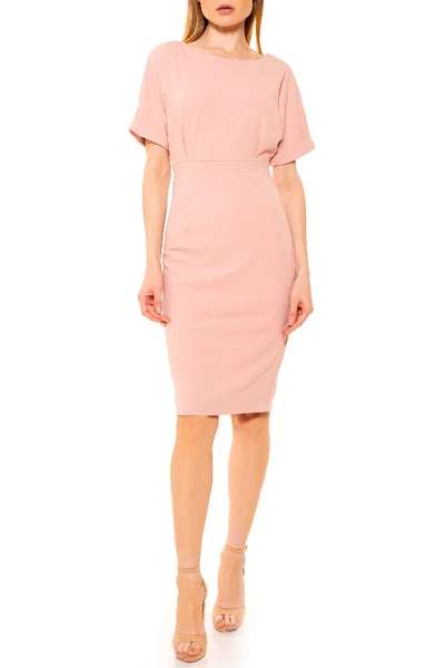 Shop Alexia Admor Dolman Sleeve Sheath Dress In Blush