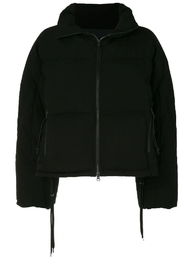 Shop Yohji Yamamoto Hooded Oversized Jacket In Black