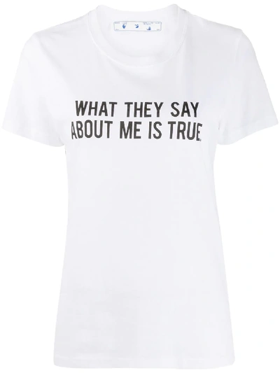 Shop Off-white Slogan T-shirt In White