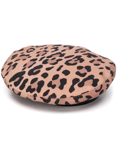 Shop Eugenia Kim Leopard Print Beret In Brown