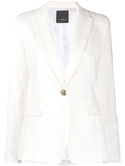 Shop Pinko Tailored Blazer In White