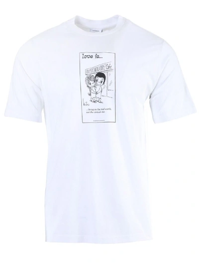Shop Vetements Love Is A Modern World T-shirt In Silver