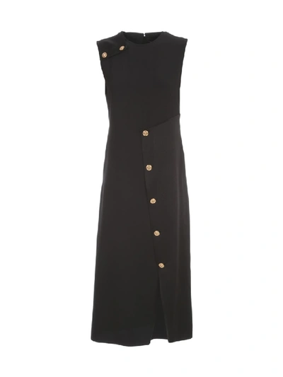 Shop Versace Dress W/pareo In Black