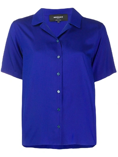 Shop Rochas Short Sleeved Shirt In Blue