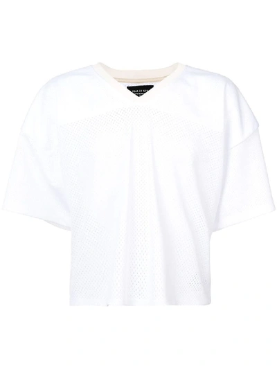 Shop Fear Of God White Mesh Football Jersey Top