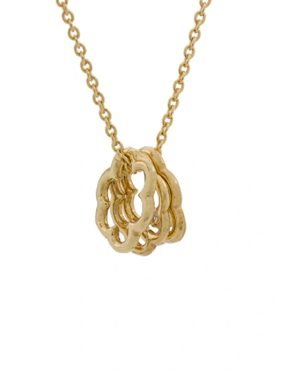 Shop Aliita 9kt Yellow Gold Mini Trio Nubecita Necklace In Not Applicable