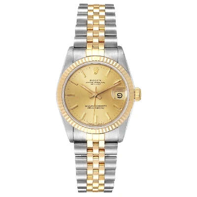 Shop Rolex Datejust Midsize 31 Steel Yellow Gold Ladies Watch 68273 Box In Not Applicable